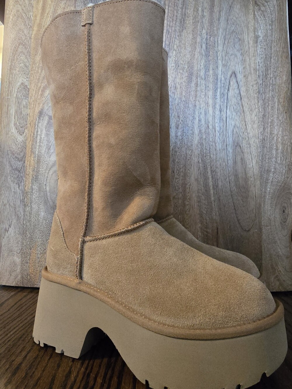 UGG Classic New Heights Genuine Shearling Cuffable Boot (Women) 6